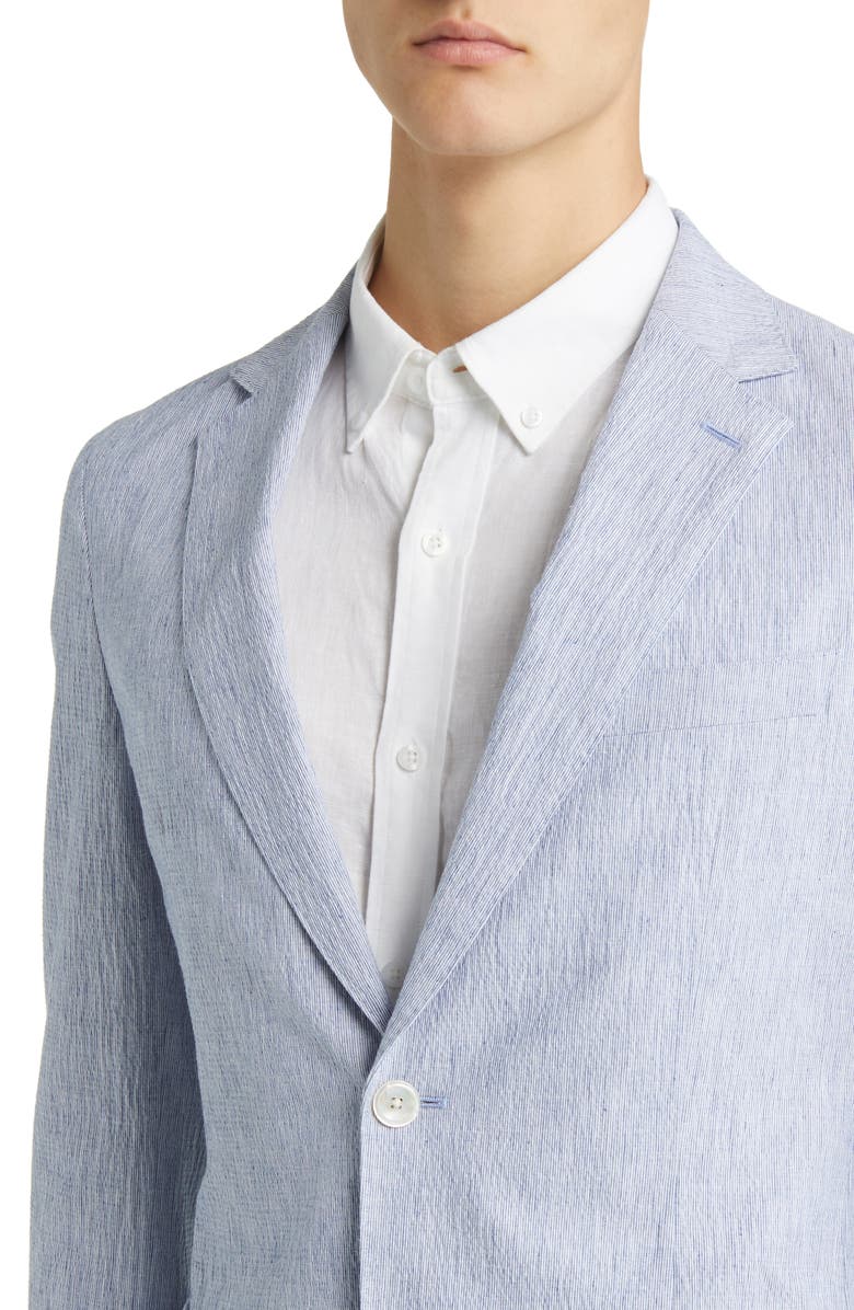 BOSS Hanry Stretch Cotton & Linen Suit, Alternate, color, Open Bu