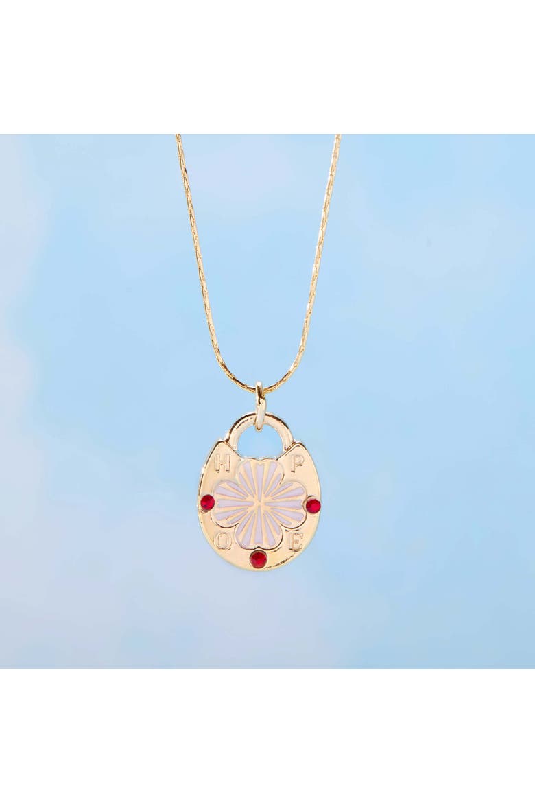 Hope Clover Expandable Necklace, Alternate, color, Gold