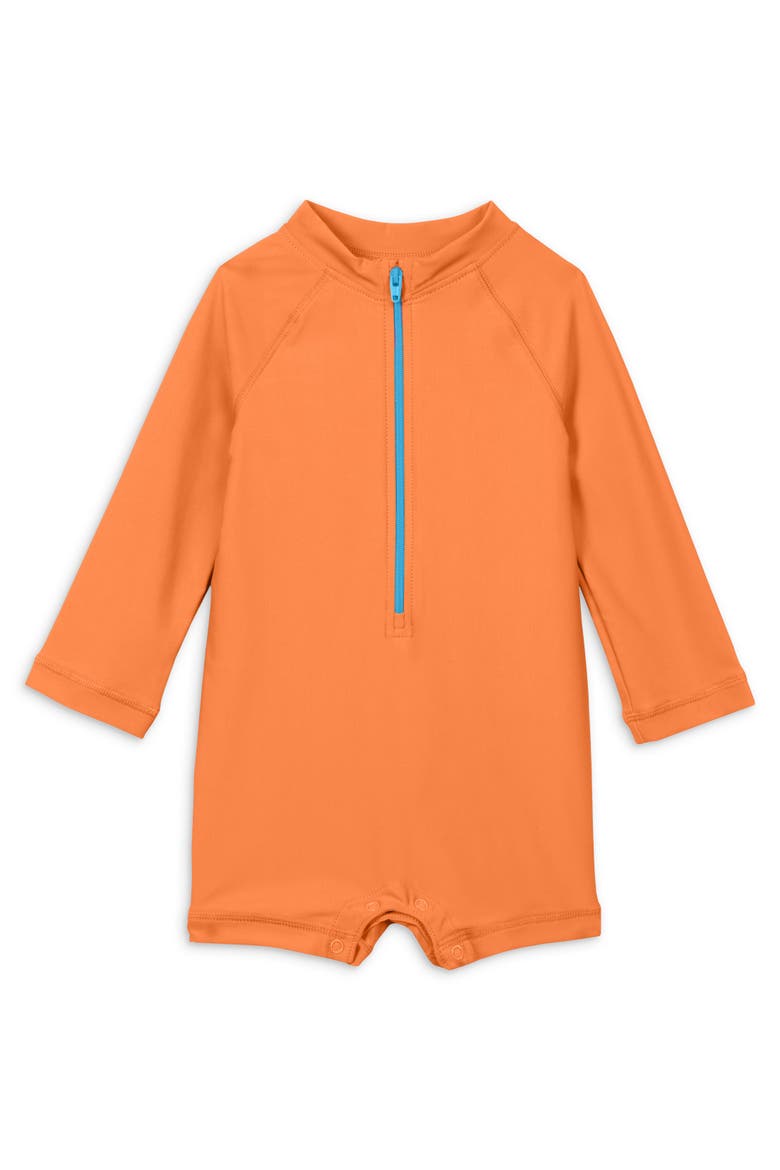 Baby One-Piece Rash Guard, Main, color, Cantaloupe