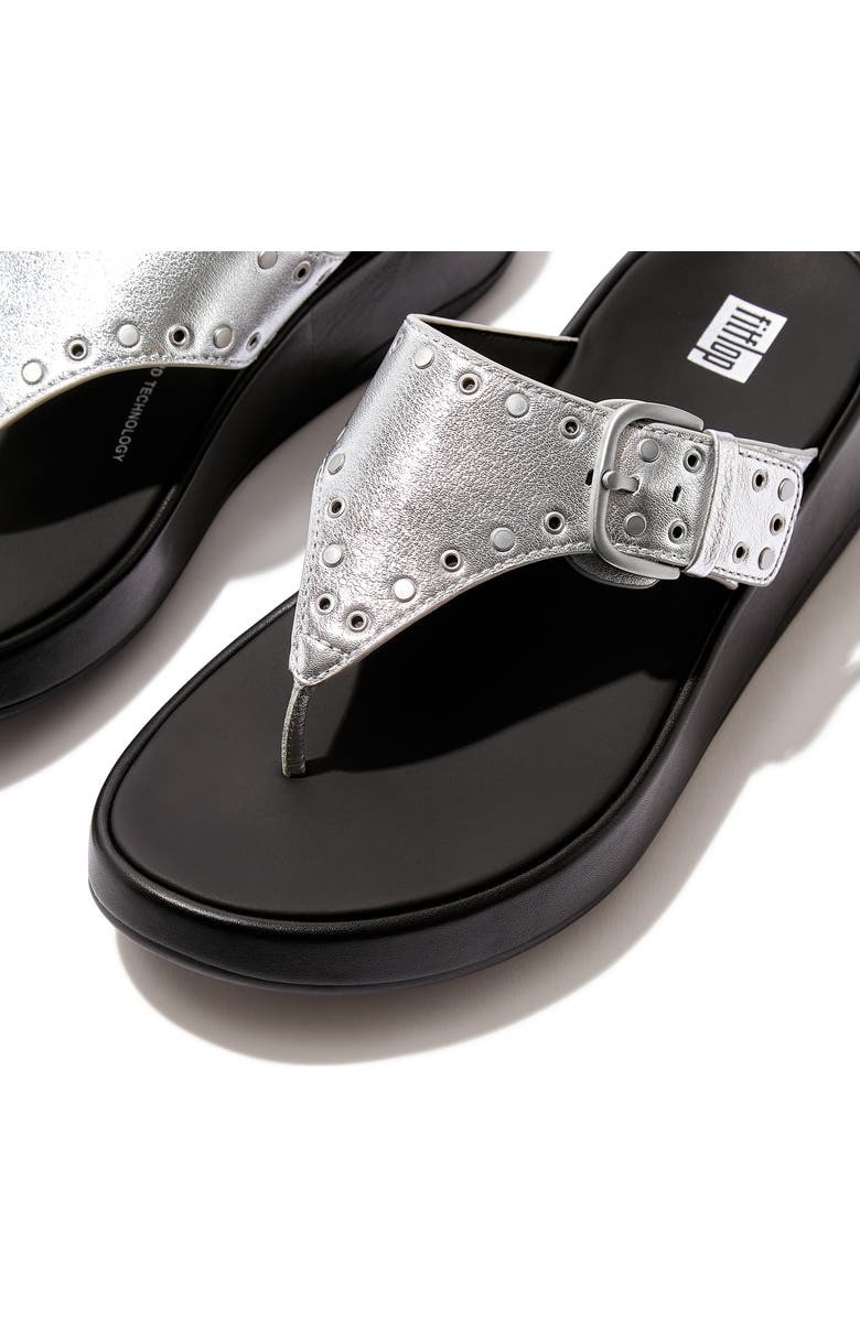 FitFlop F-Mode Platform Flip Flop, Alternate, color, Silver
