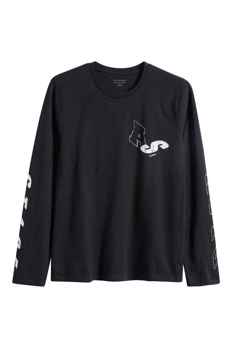Upstaged Long Sleeve Organic Cotton T-Shirt, Main, color, WASHED BLACK