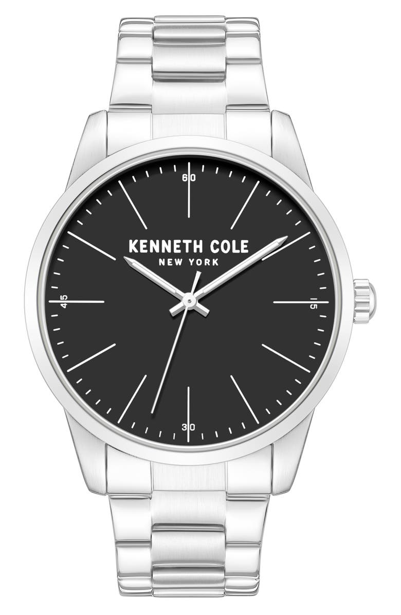 Kenneth Cole New York Classic Bracelet Watch, 44mm, Main, color, Silver