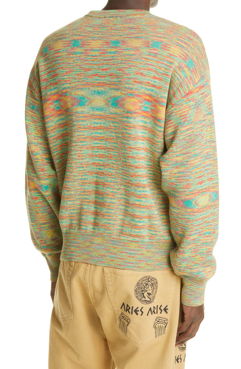 Aries Magic Eye Temple Logo Space Dye Sweater, Alternate, color, 