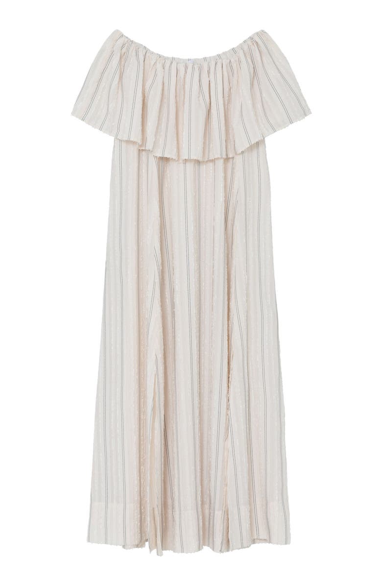 DAY Birger et Mikkelsen Chrissi Raw Stripe Bardot Maxi Dress, Alternate, color, Jet Stream