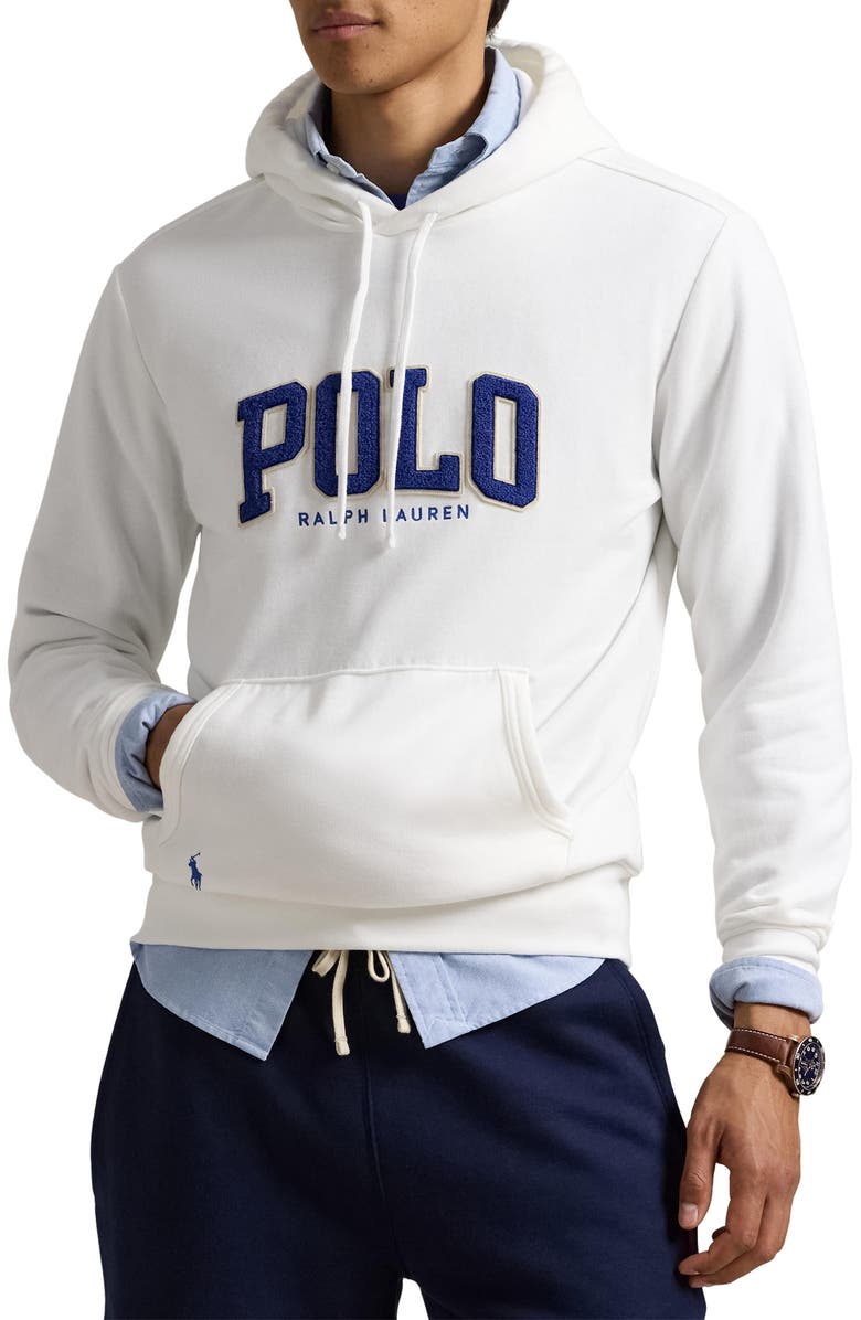 Polo Ralph Lauren Logo Appliqué Fleece Hoodie, Main, color, 