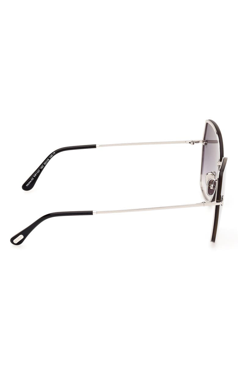 TOM FORD Nickie 62mm Oversize Gradient Butterfly Sunglasses, Alternate, color,