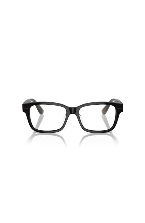 Brunello Cucinelli 53mm Rectangle Optical Glasses In Black