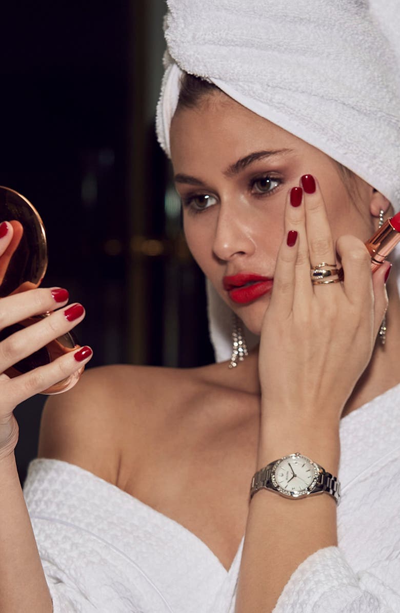 BULOVA Sutton Mother-of-Pearl & Diamond Bracelet Watch, 28mm, Alternate, color, 