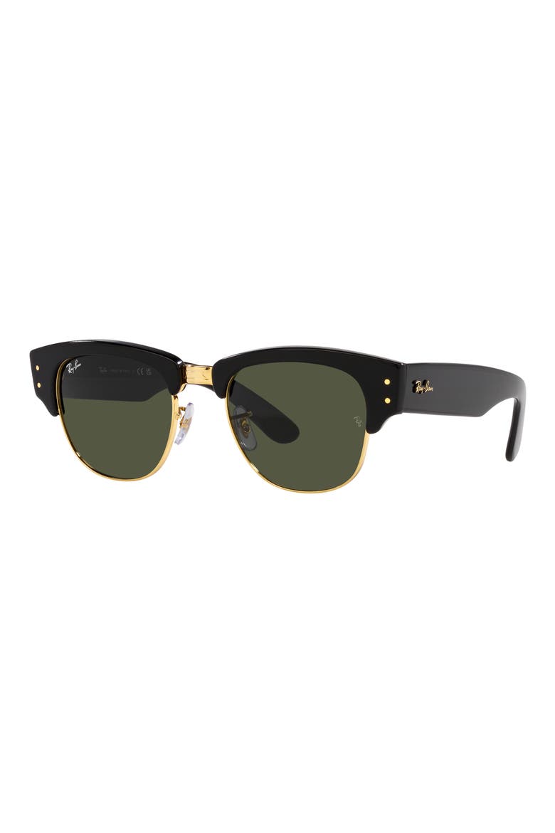 Mega Clubmaster 50mm Square Sunglasses, Alternate, color, BLACK