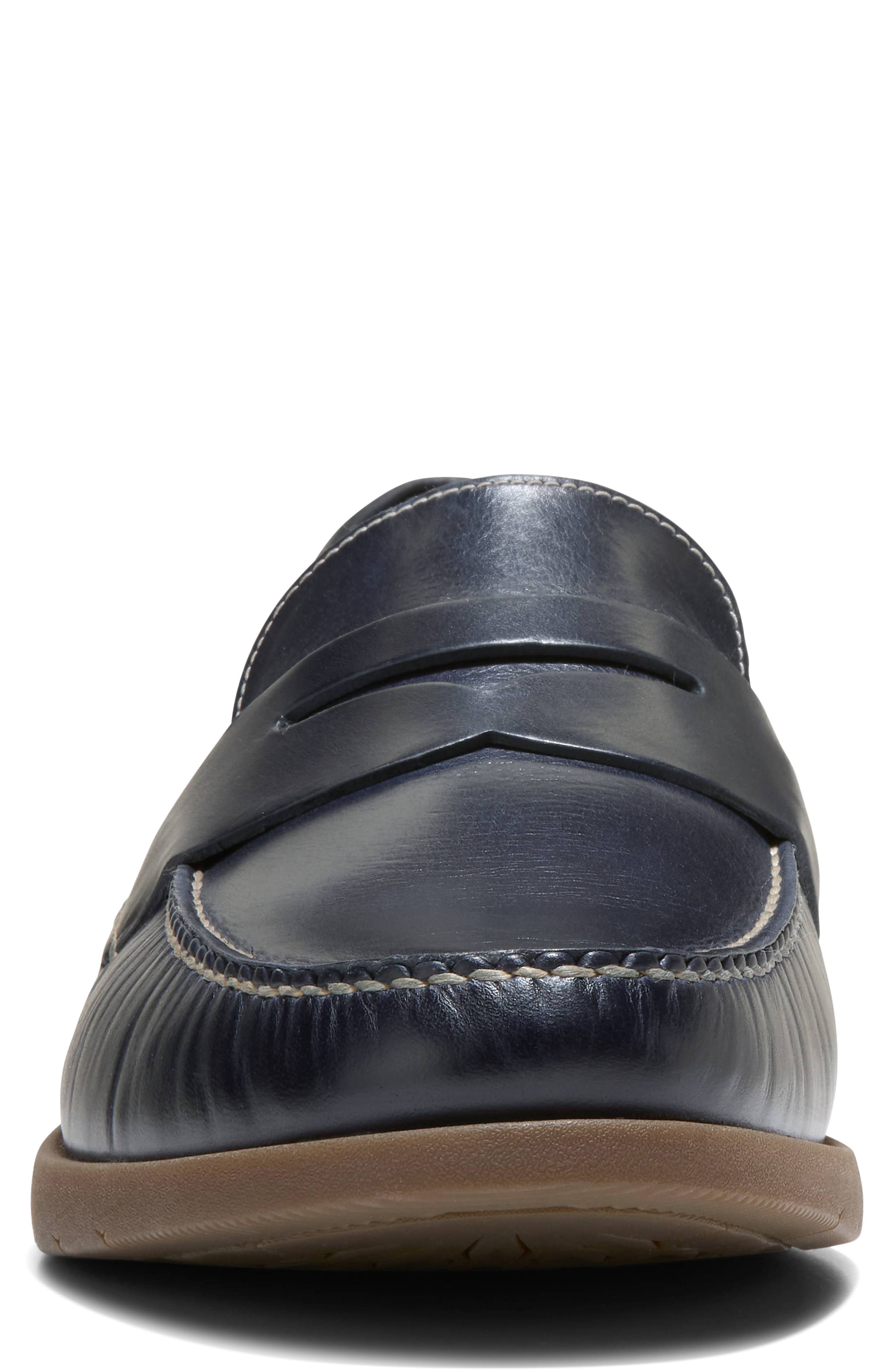 Cole Haan Brower Water Resistant Penny Loafer, Alternate, color, Midnight Moon / Gum