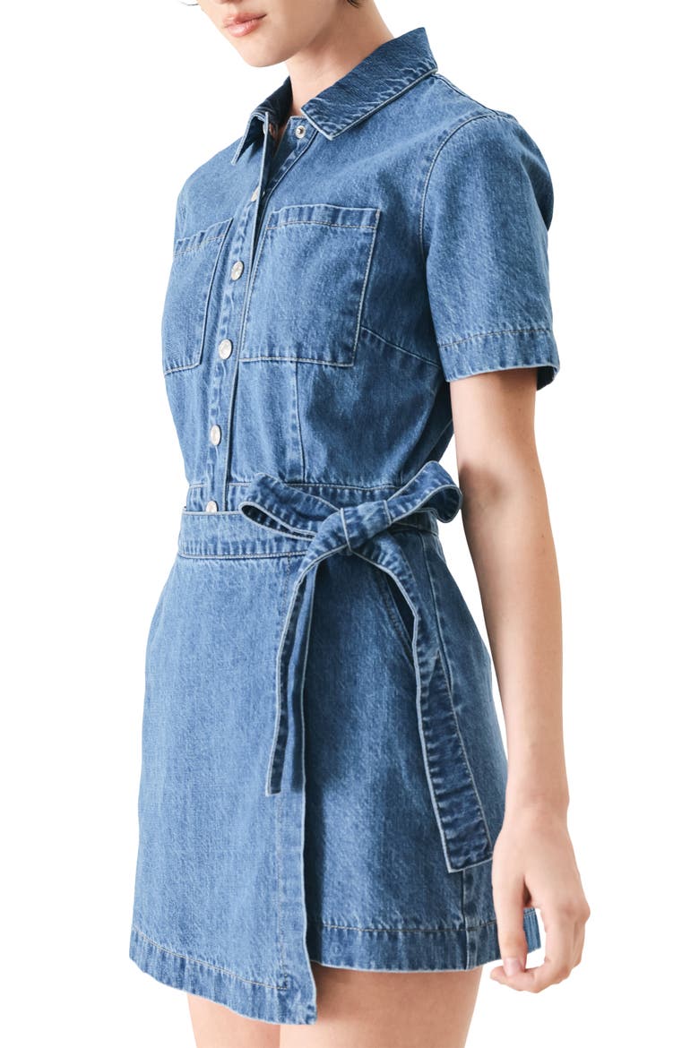 Denim Romper, Alternate, color, MEDIUM DENIM