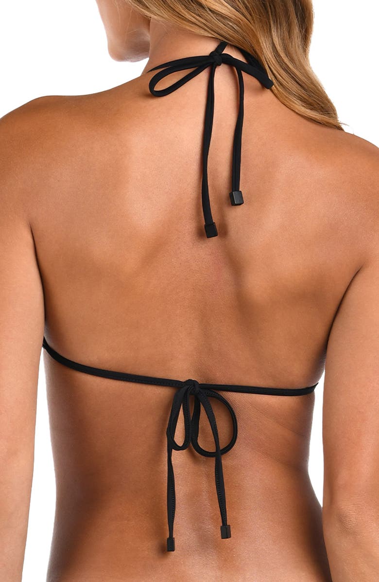 L'AGENCE Annabelle Shine Triangle Bikini Top, Alternate, color, 