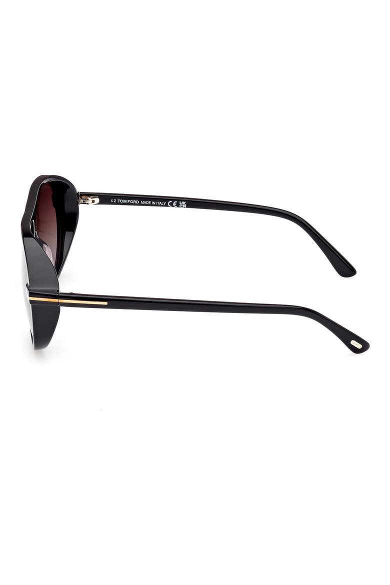 Marcus 60mm Gradient Pilot Sunglasses, Alternate, color, SBLK/SMKG