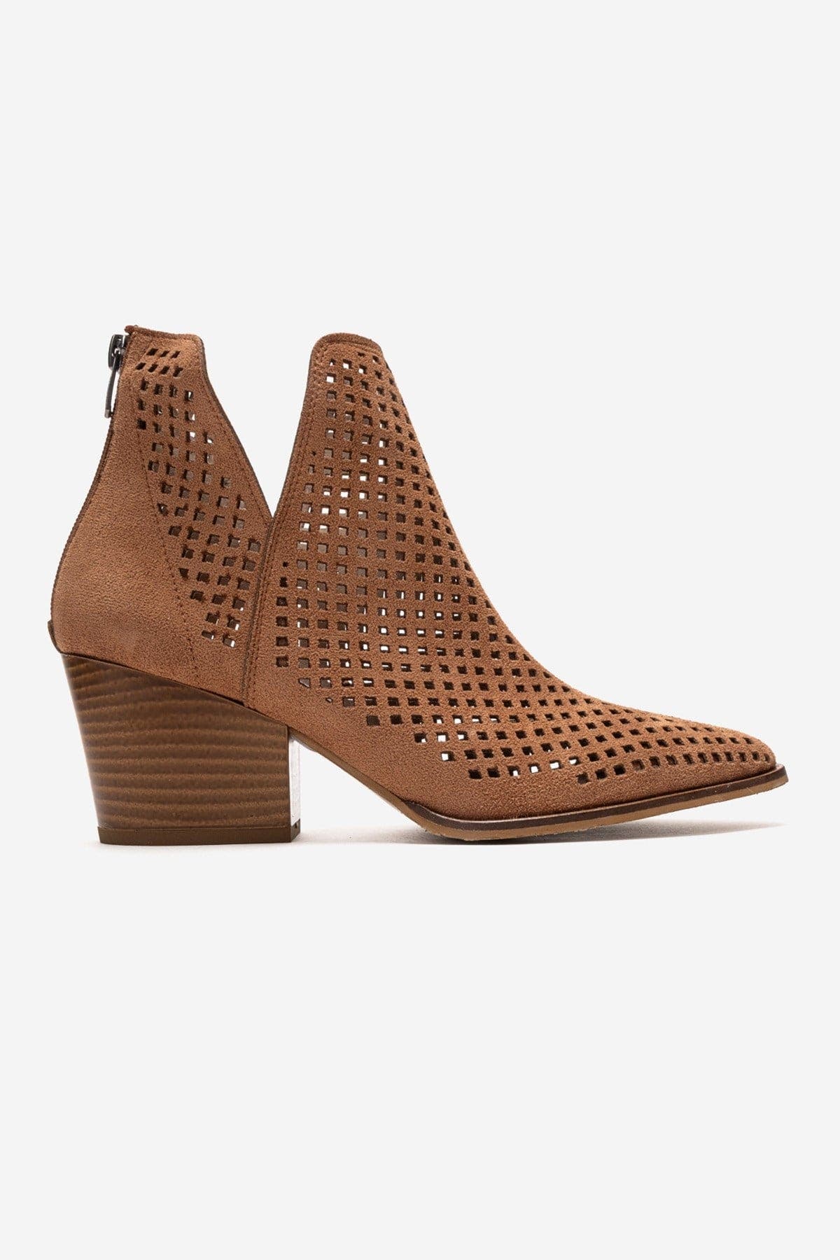 Orvia Block Heel Ankle Boot, Alternate, color, Cognac Suede