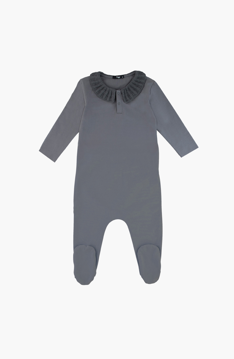 NoggiWear Knit Collar Footie, Main, color, White