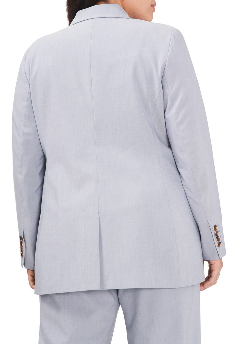 Single Button Relaxed Blazer, Alternate, color, PORCELAIN BLUE