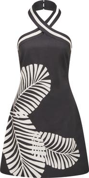 Ever New Adore Halter Linen Blend Minidress