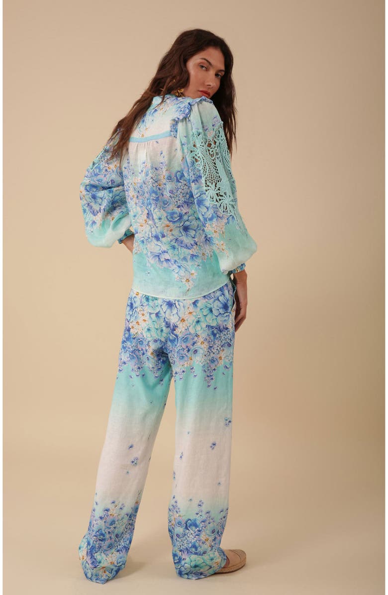 Hale Bob Reese Linen Top, Alternate, color,