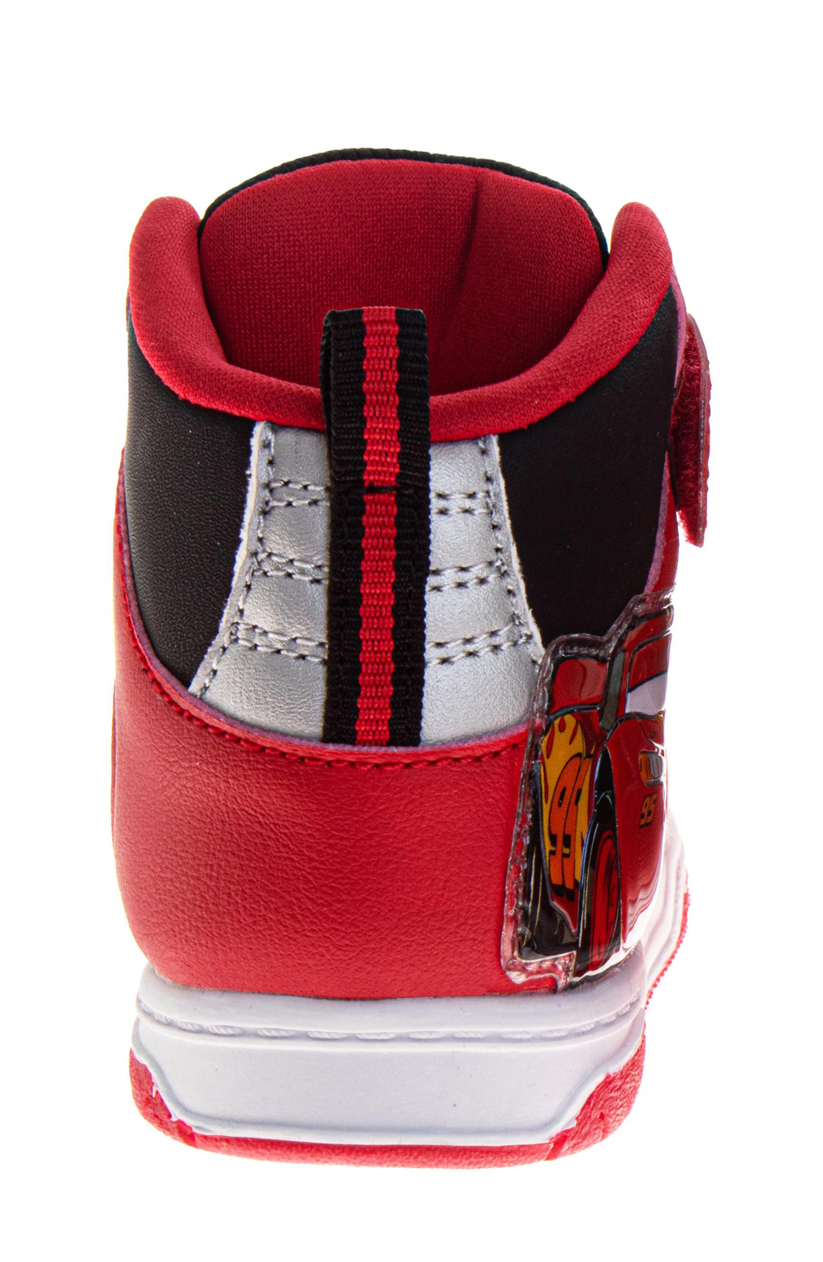 Kids' Disney Pixar Lightning Speed High Top Sneaker, Alternate, color, RED