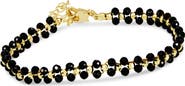 SAVVY CIE JEWELS Onyx Two Row Bracelet