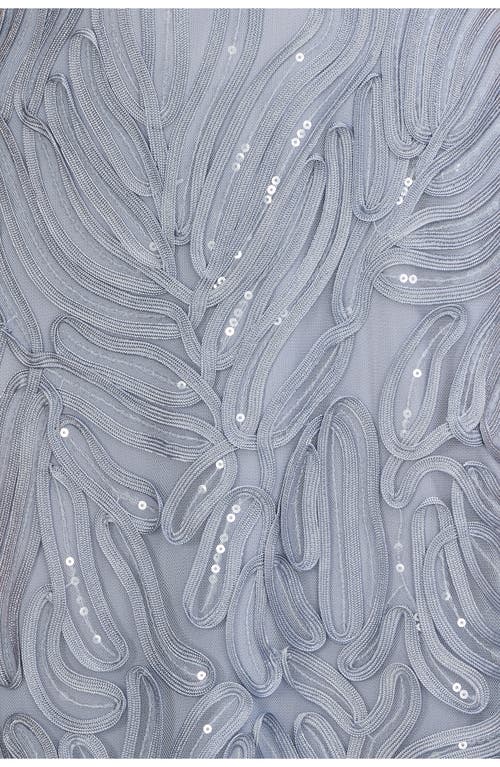 Js Collections Cassandra Soutache Cocktail Dress In Ash Blue