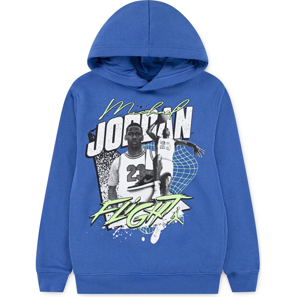 Jordan Big Boys Fleece Pullover Hoodie In Blue