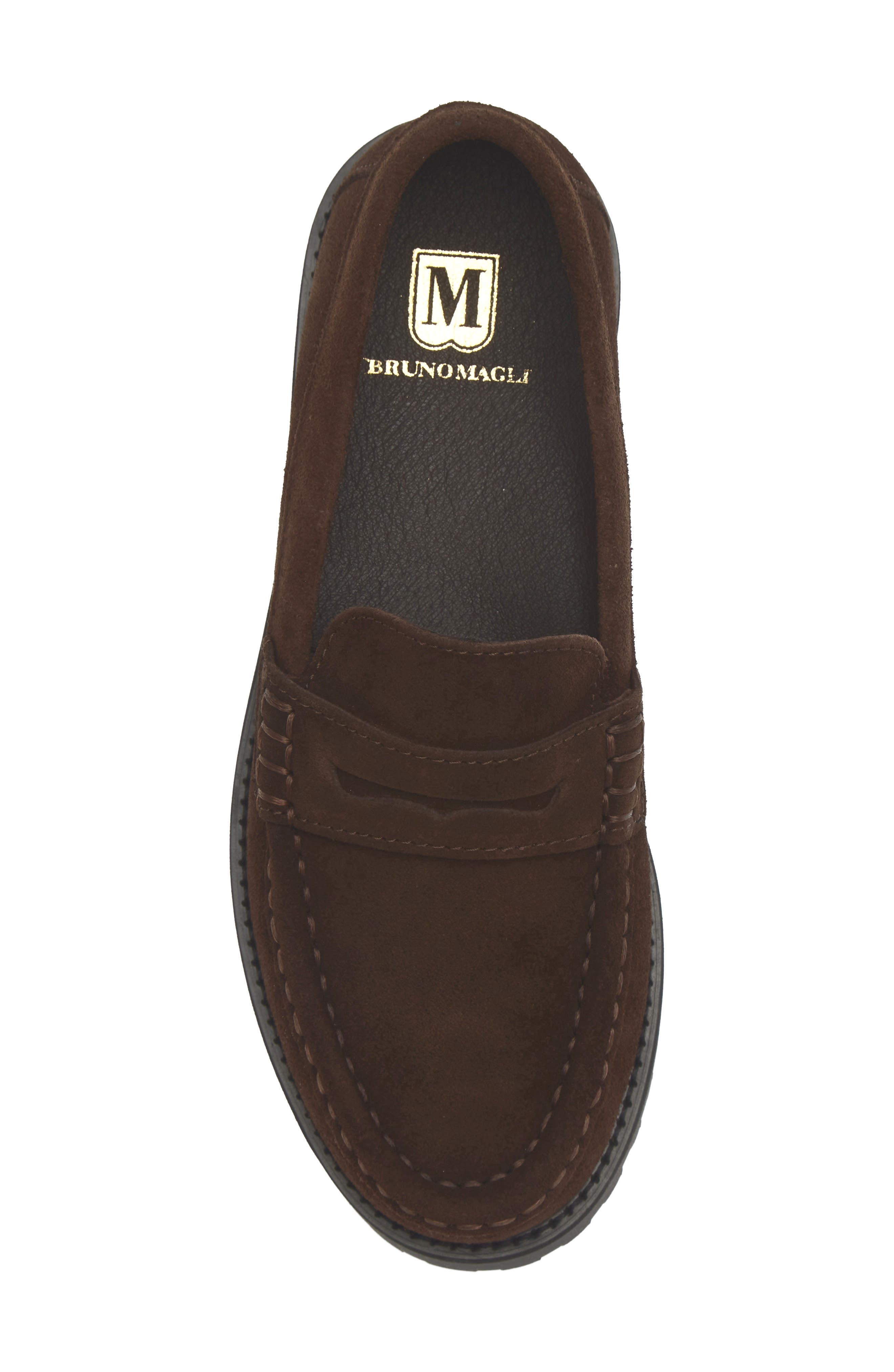 Galena Leather Loafer, Alternate, color, DARK BROWN SUEDE