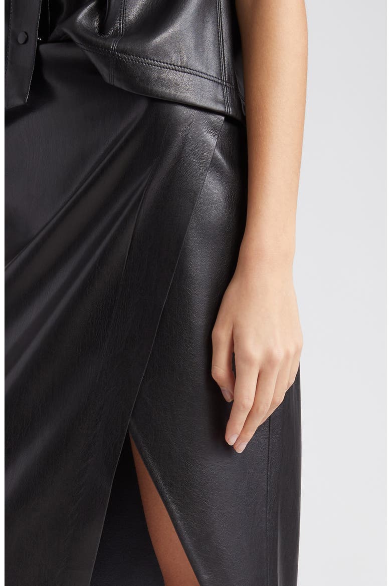 Siobhan Faux Leather Skirt, Alternate, color, BLACK