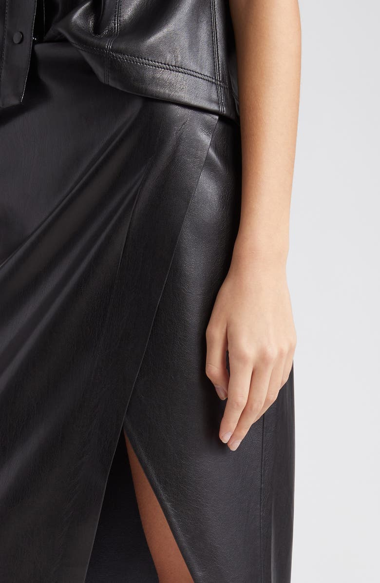 Alice + Olivia Siobhan Faux Leather Skirt, Alternate, color, 