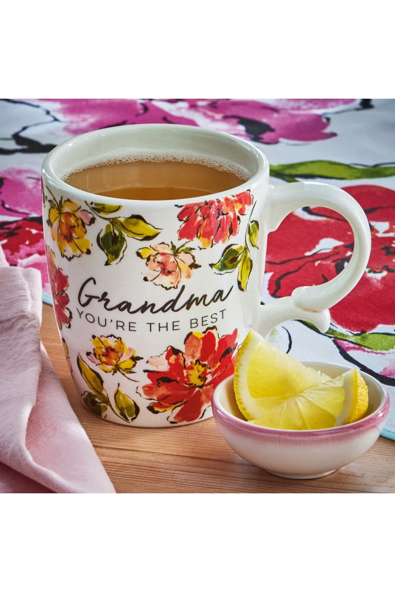 Grandma You'Re The Best Mug Multi Earthenware Spring, Alternate, color, White