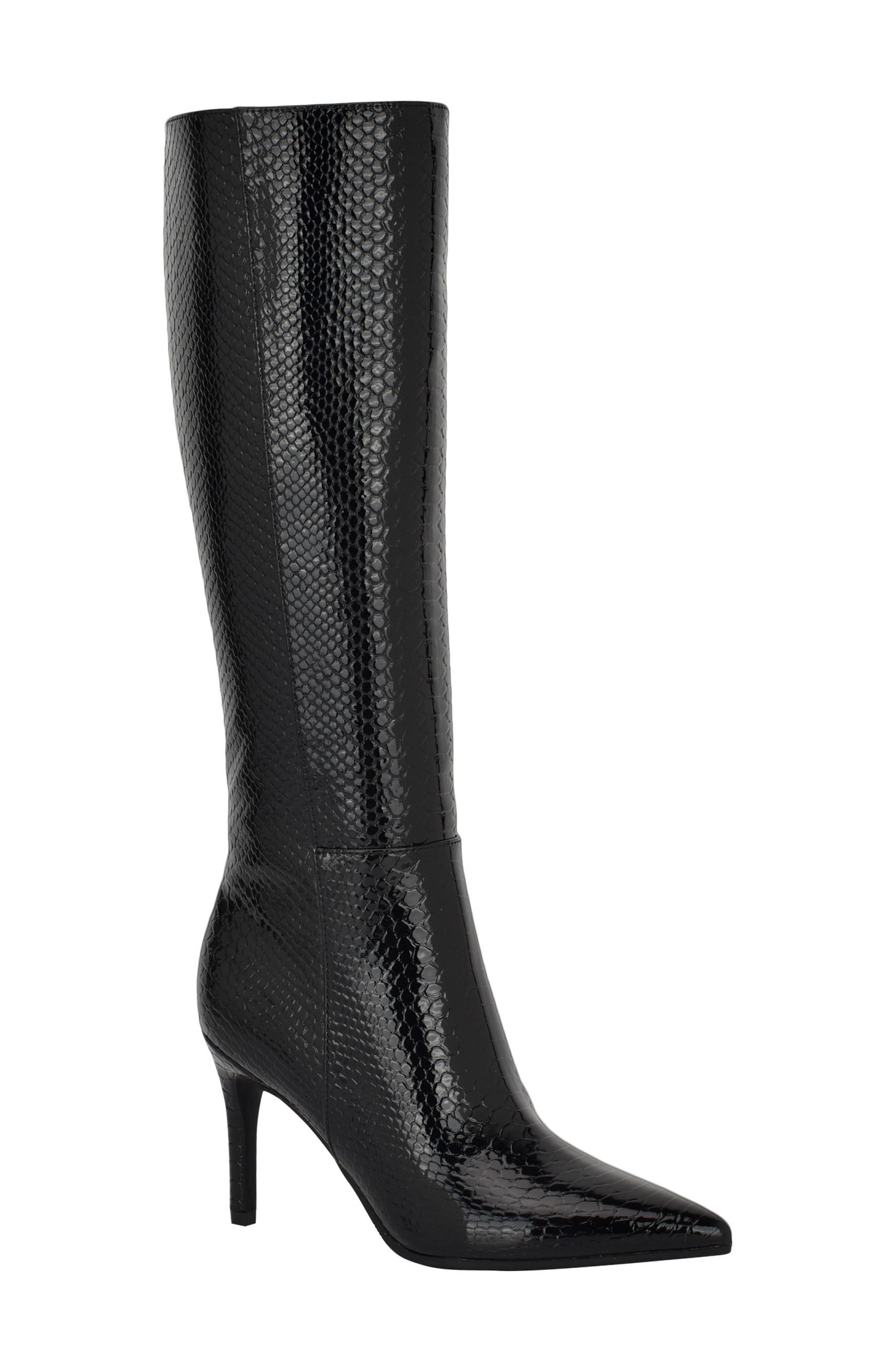 GUESS Richee Pointed Toe Knee High Boot, Main, color, 