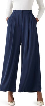 LK Bennett Sykes Pleated Wide Leg Pants