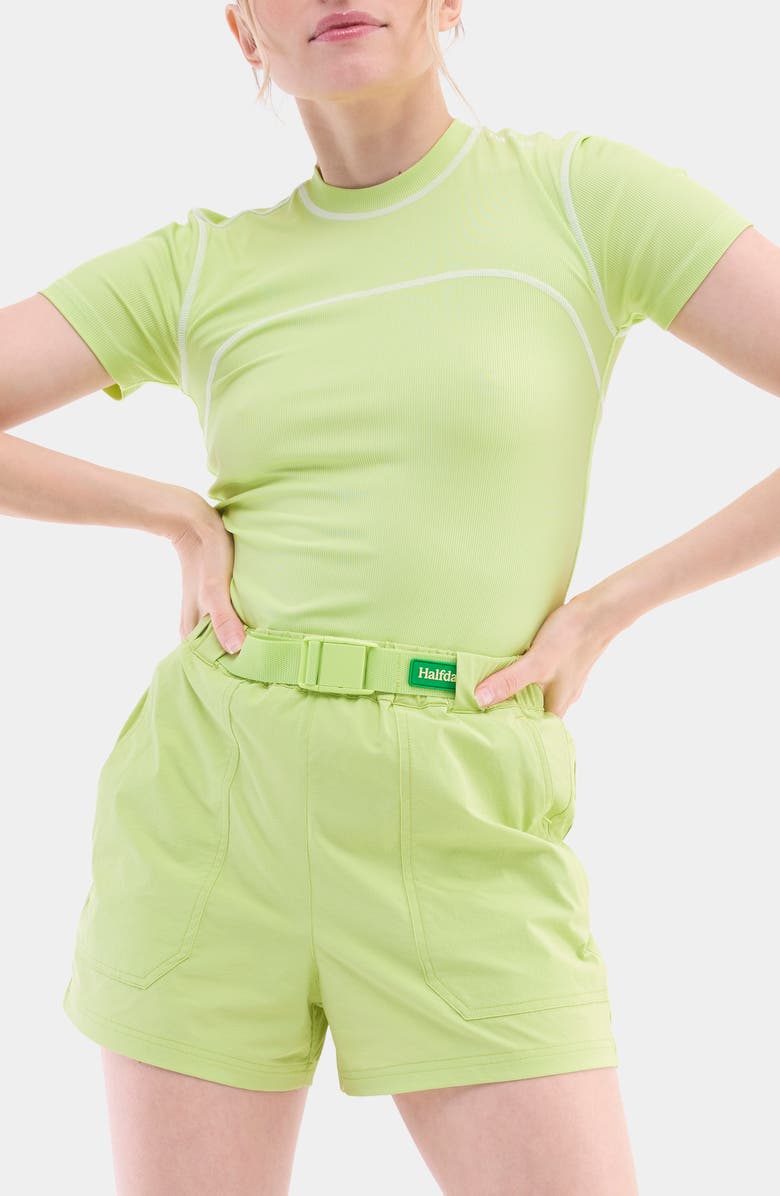 Halfdays Rosalie Trail Shorts, Main, color, Pistachio