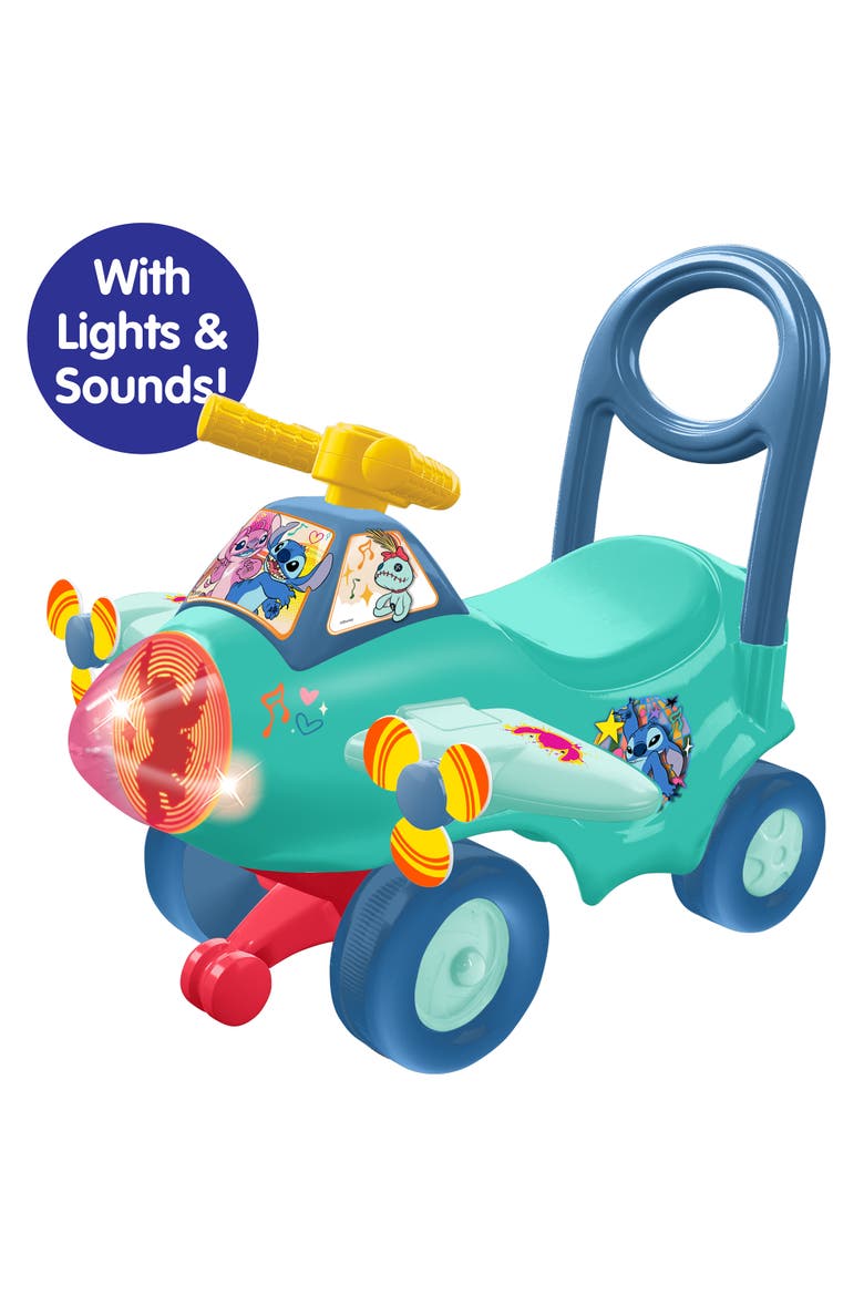 Animated Lights Activity Plane Stitch Disney Ride-On Vehicle, Alternate, color, Multicolored