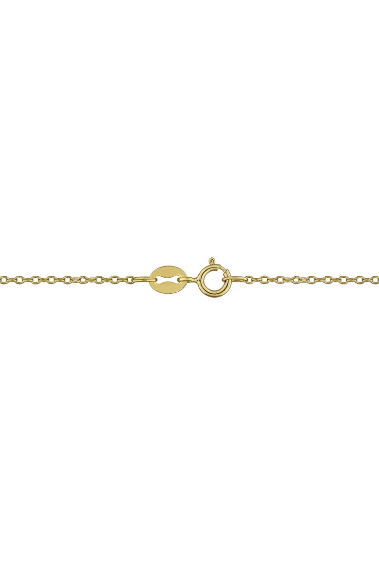 Created Ruby & Lab-Grown Diamond Heart Necklace, Alternate, color, Yellow-Plated