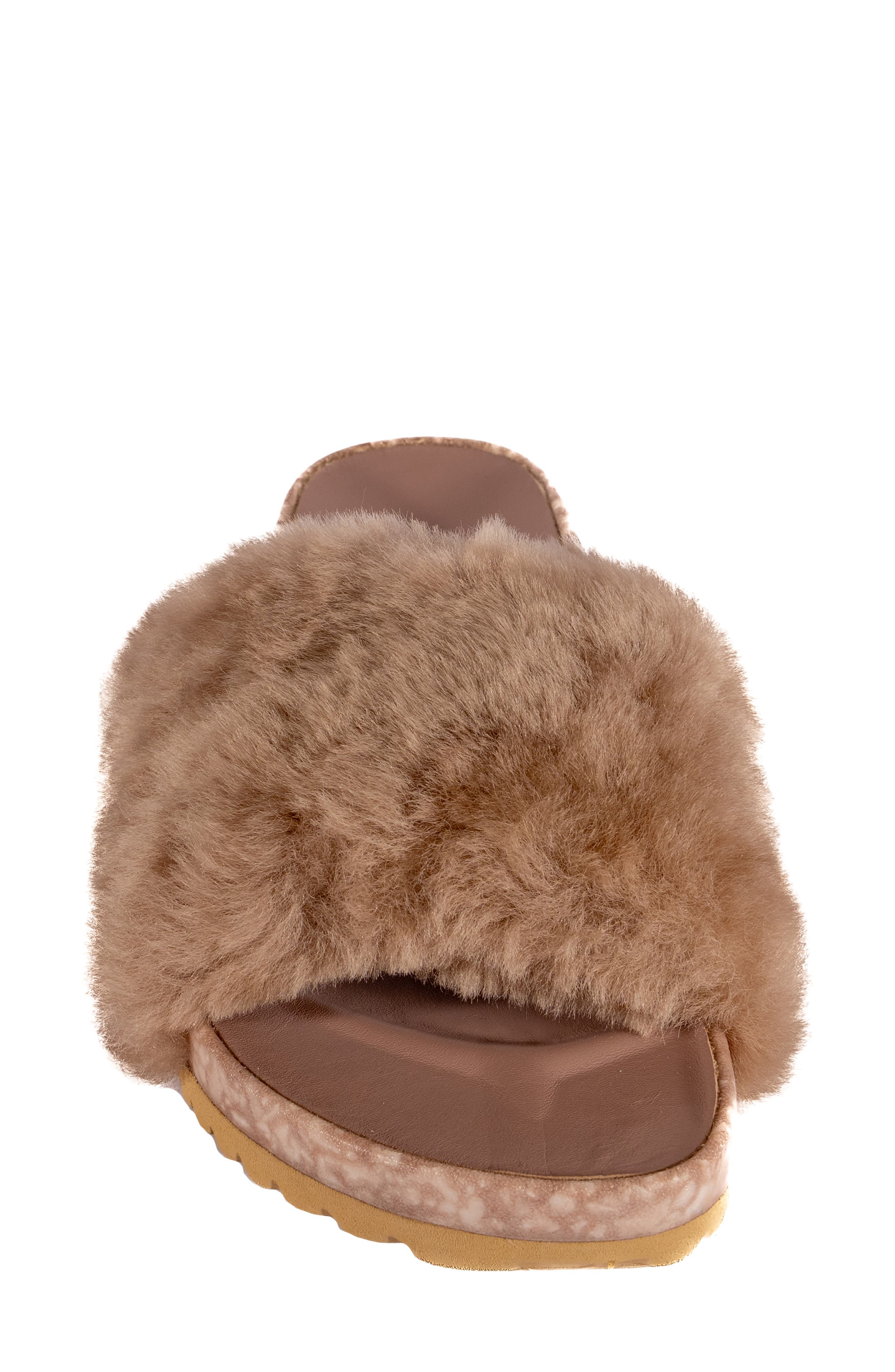 San Ysidro Genuine Shearling Slide Sandal, Alternate, color, BLUSHED