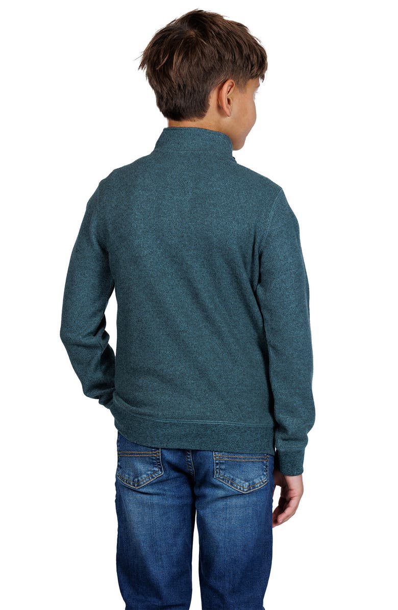 TailorByrd Kids' Knit Quarter-Zip Pullover, Alternate, color, Hunter Green Heather