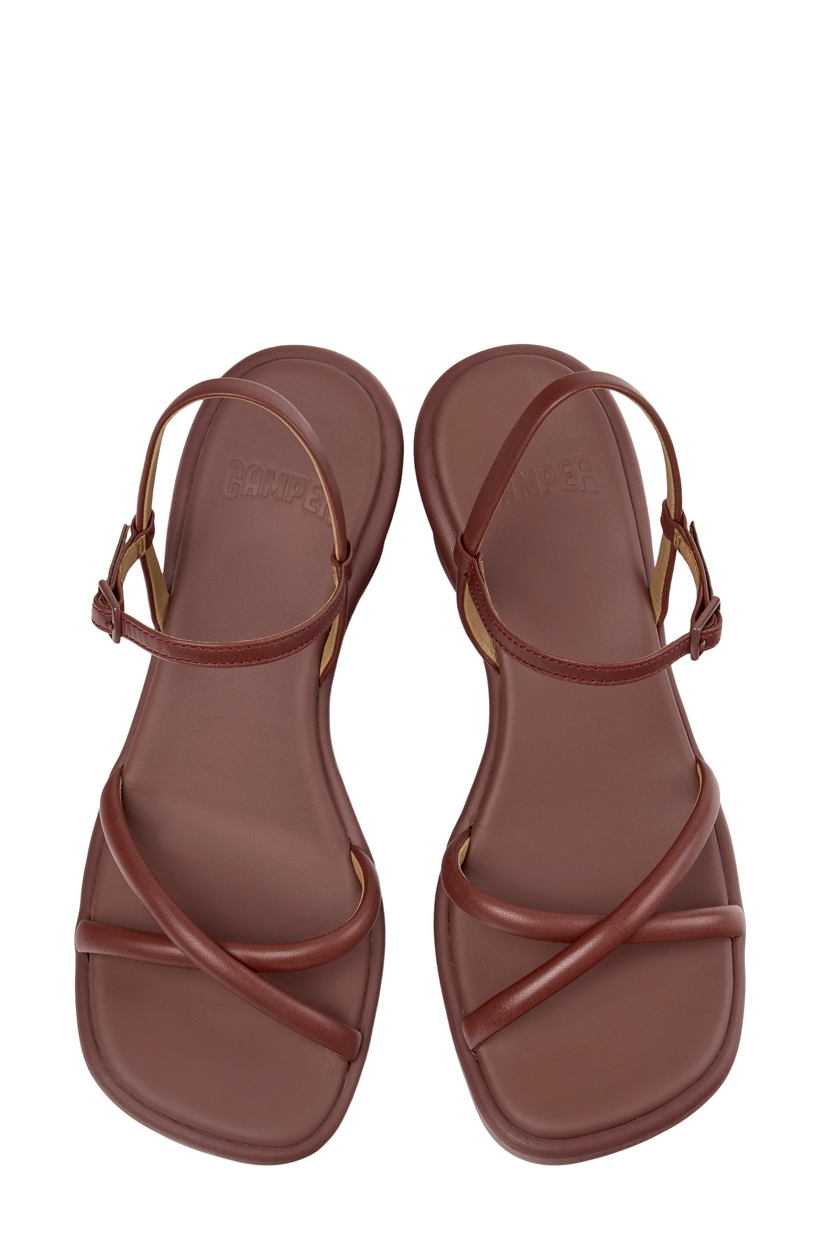 Camper Louise Wedge Sandal, Alternate, color, Burgundy