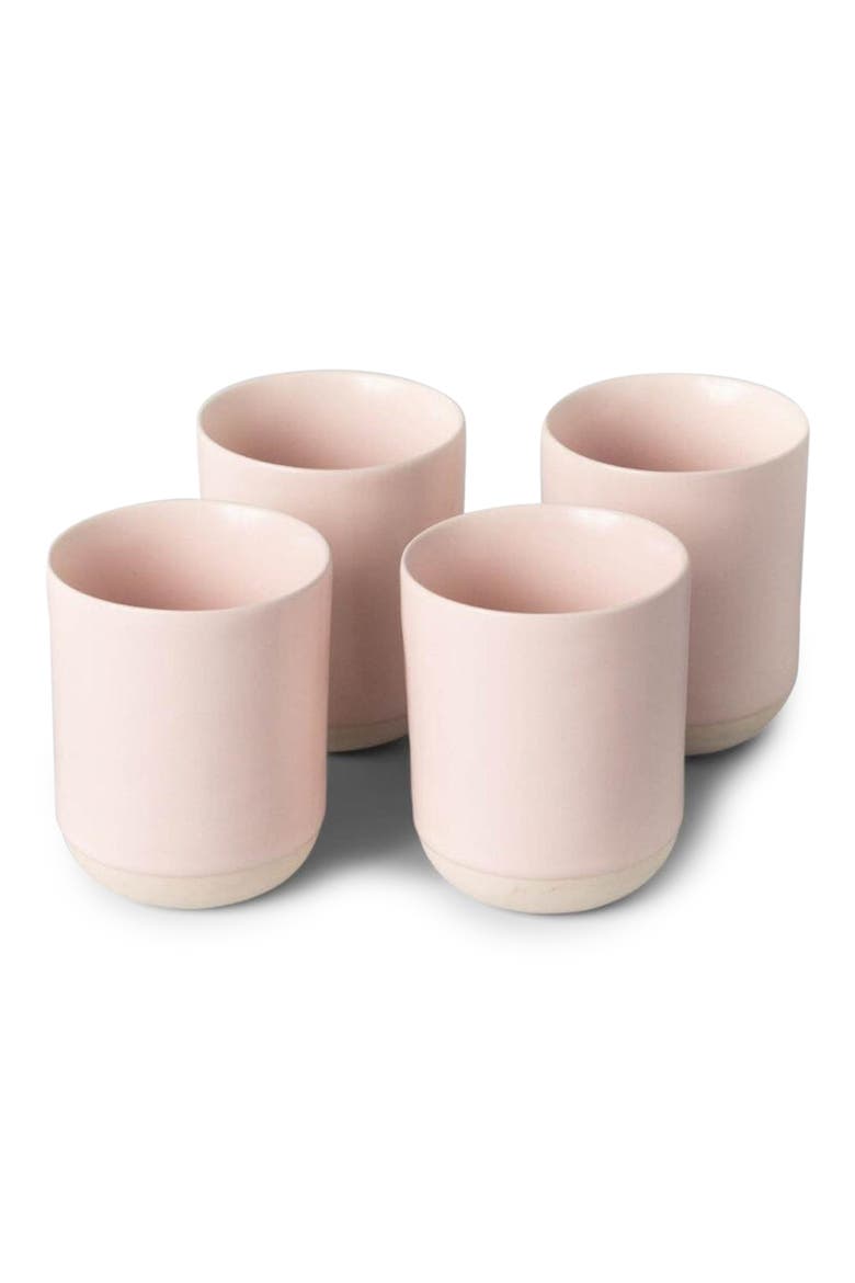 The Cappuccino Set of 4 Cups, Alternate, color, BLUSH PINK