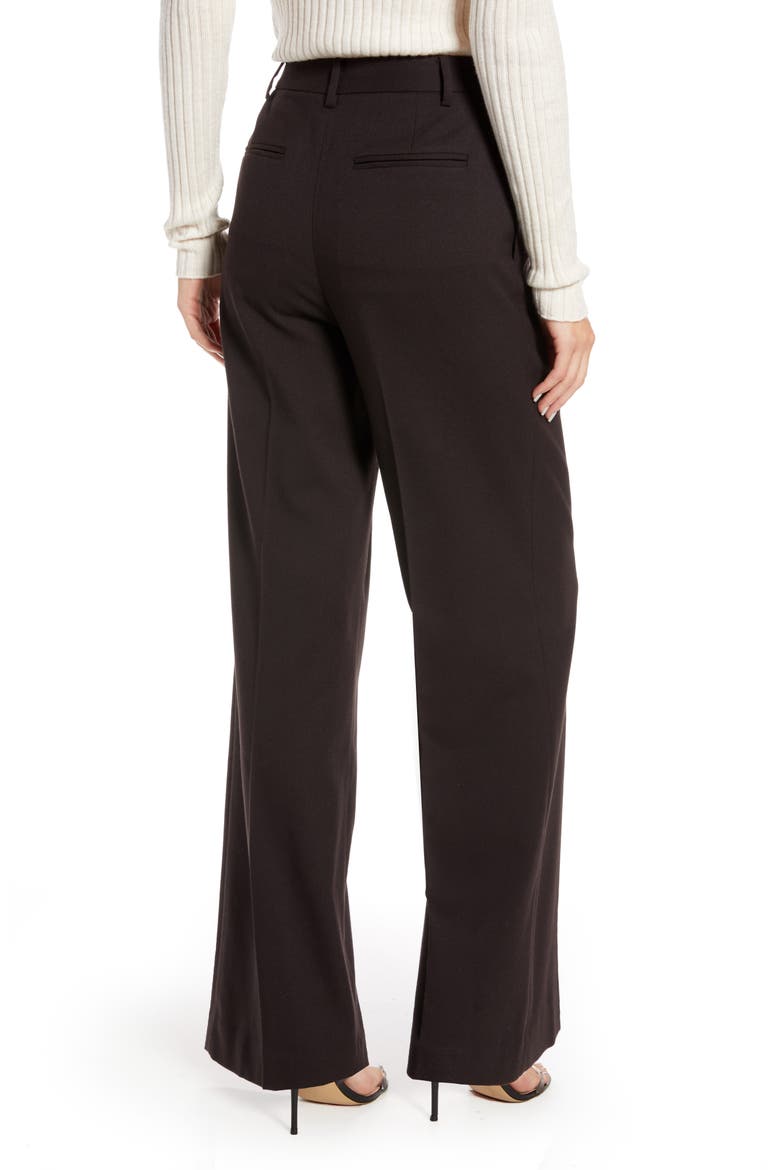 Wide Leg Pants (Nordstrom Exclusive), Alternate, color, BROWN GANACHE