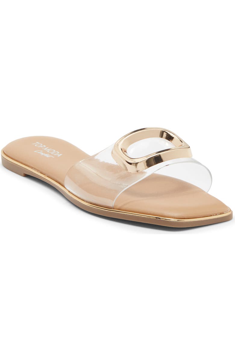 TOP MODA Moana Slide Sandal, Main, color, Clear