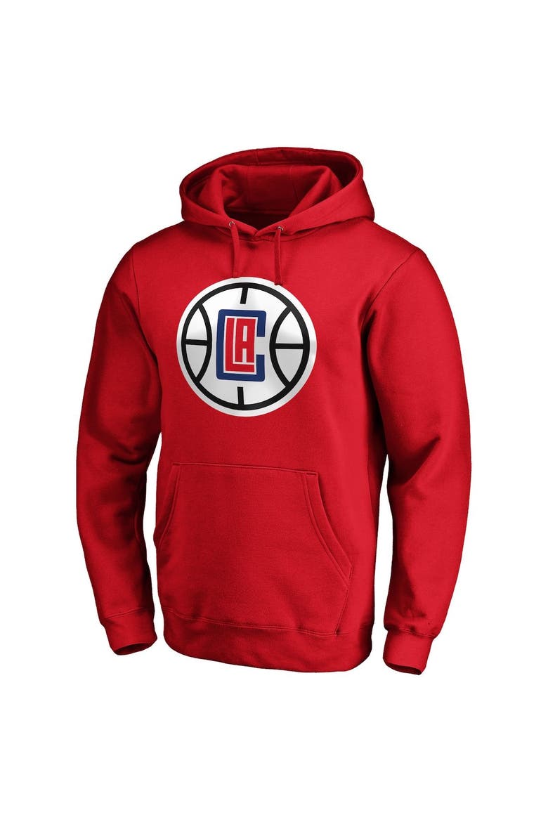 Men's Fanatics Branded Paul George Red LA Clippers Team Playmaker Name & Number Pullover Hoodie, Alternate, color, Red