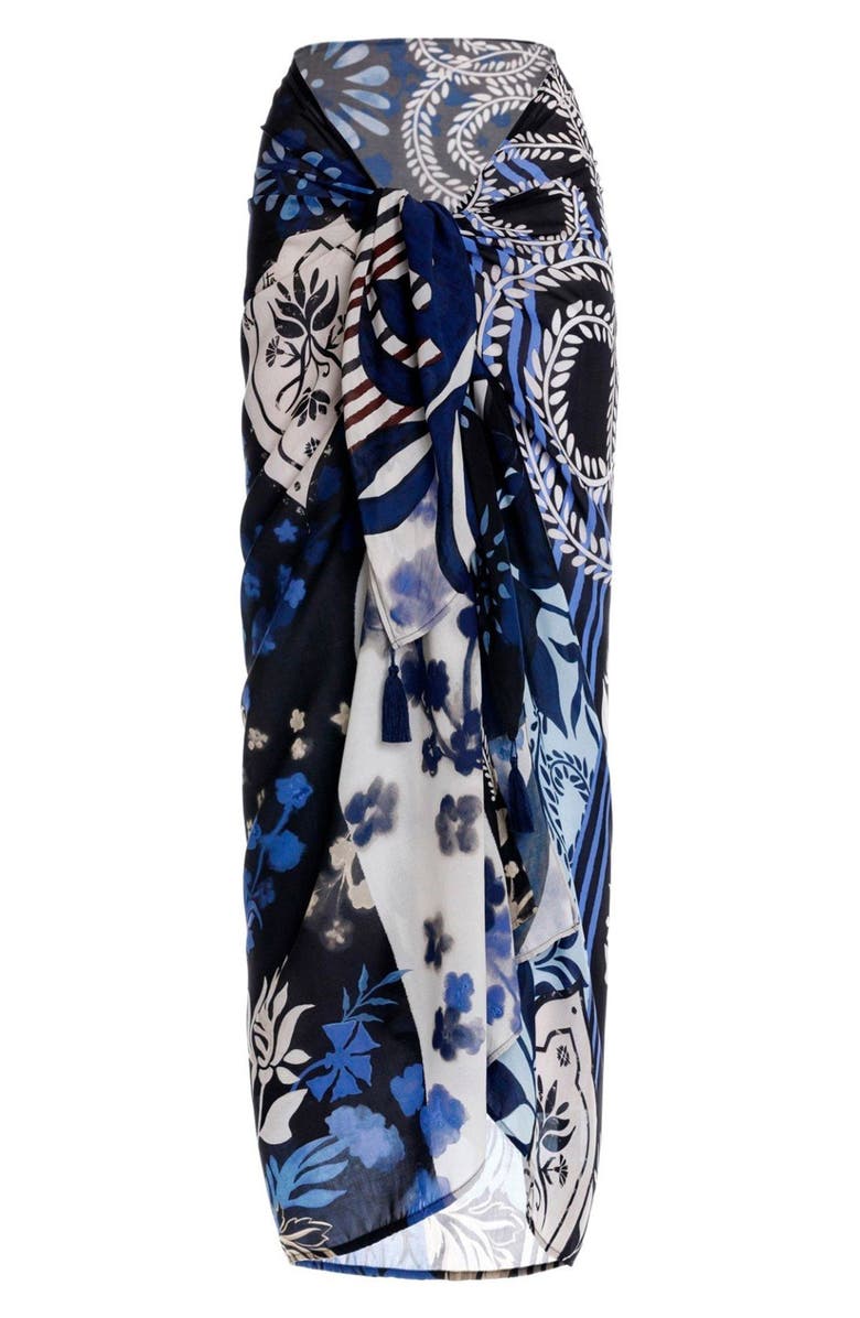 Agua Bendita Marine Pareo Cover-Up, Alternate, color,