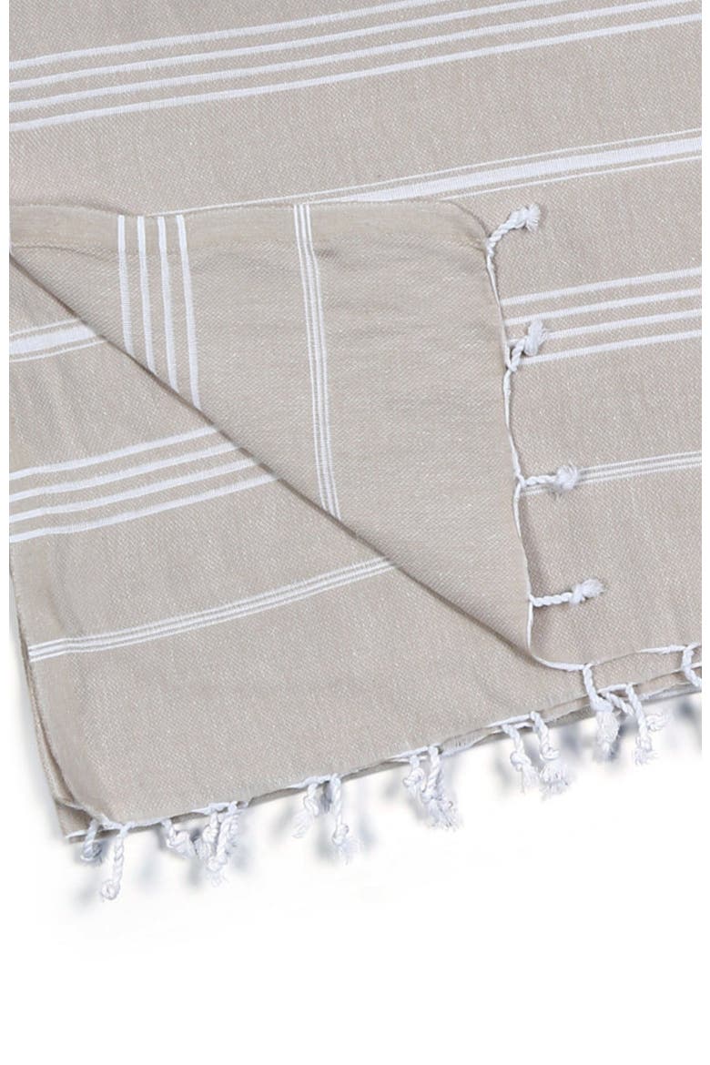 Pure Series Sustainable Turkish Towel, Alternate, color, Beige