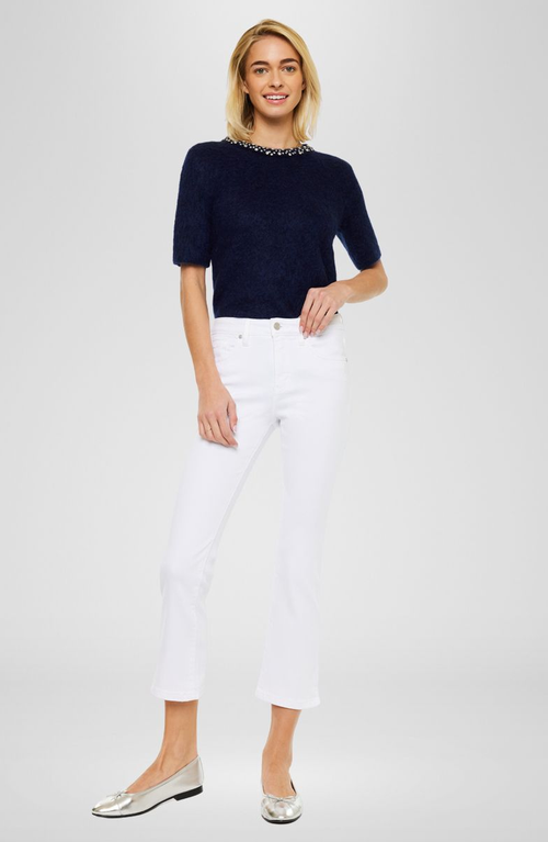 Kancan Bristol High Rise Kick Flare Jeans In White