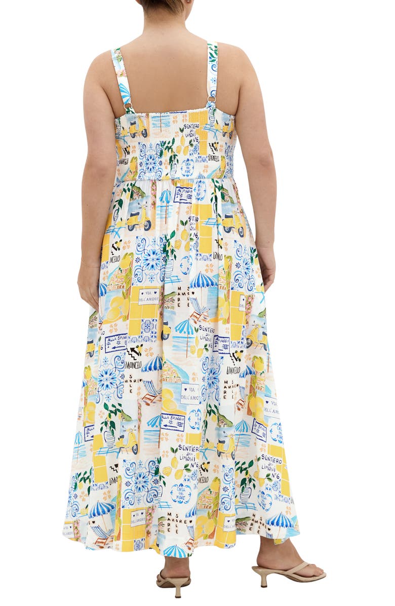 City Chic Collins Print Sleeveless Maxi Dress, Alternate, color, 