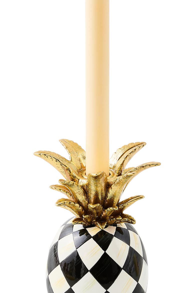 Marquee Pineapple Sculpture, Alternate, color, BLACK