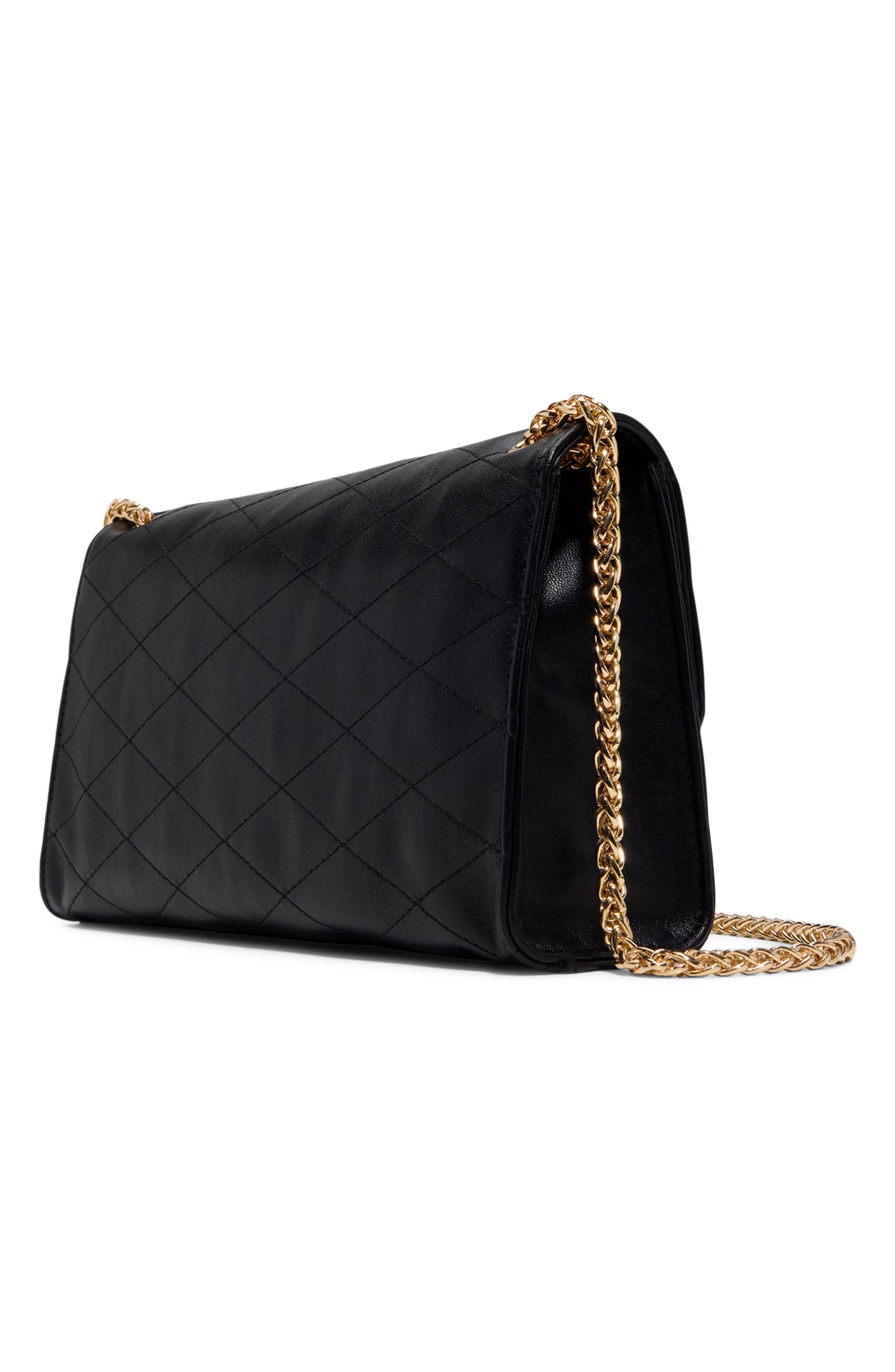 Melinda Faux Leather Crossbody Bag, Alternate, color, BLACK