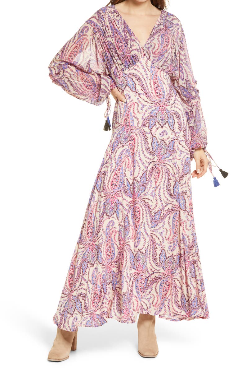 Free People Mirage Long Sleeve Maxi Dress, Main, color, 