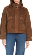 Sanctuary Mia Faux Suede Bomber Jacket